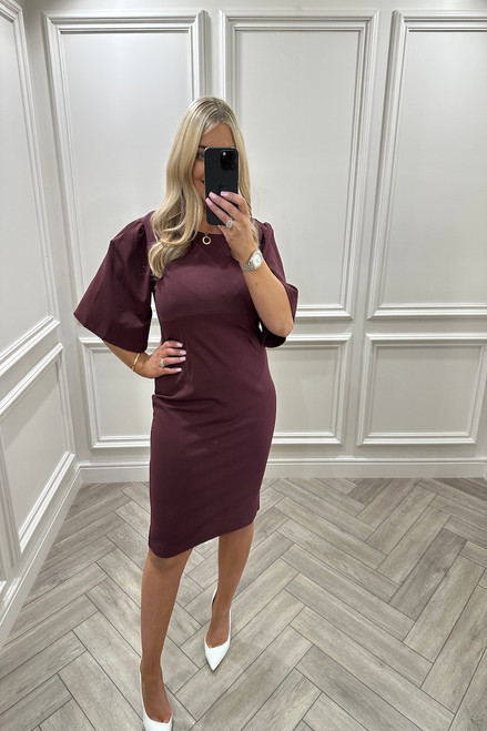 Duchess Wine  Flute Sleeve Bodycon