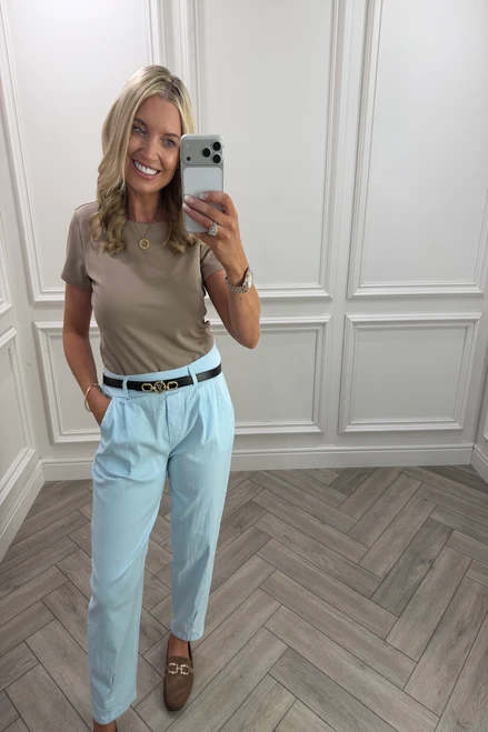 Sky Blue  Mom Magic Trousers