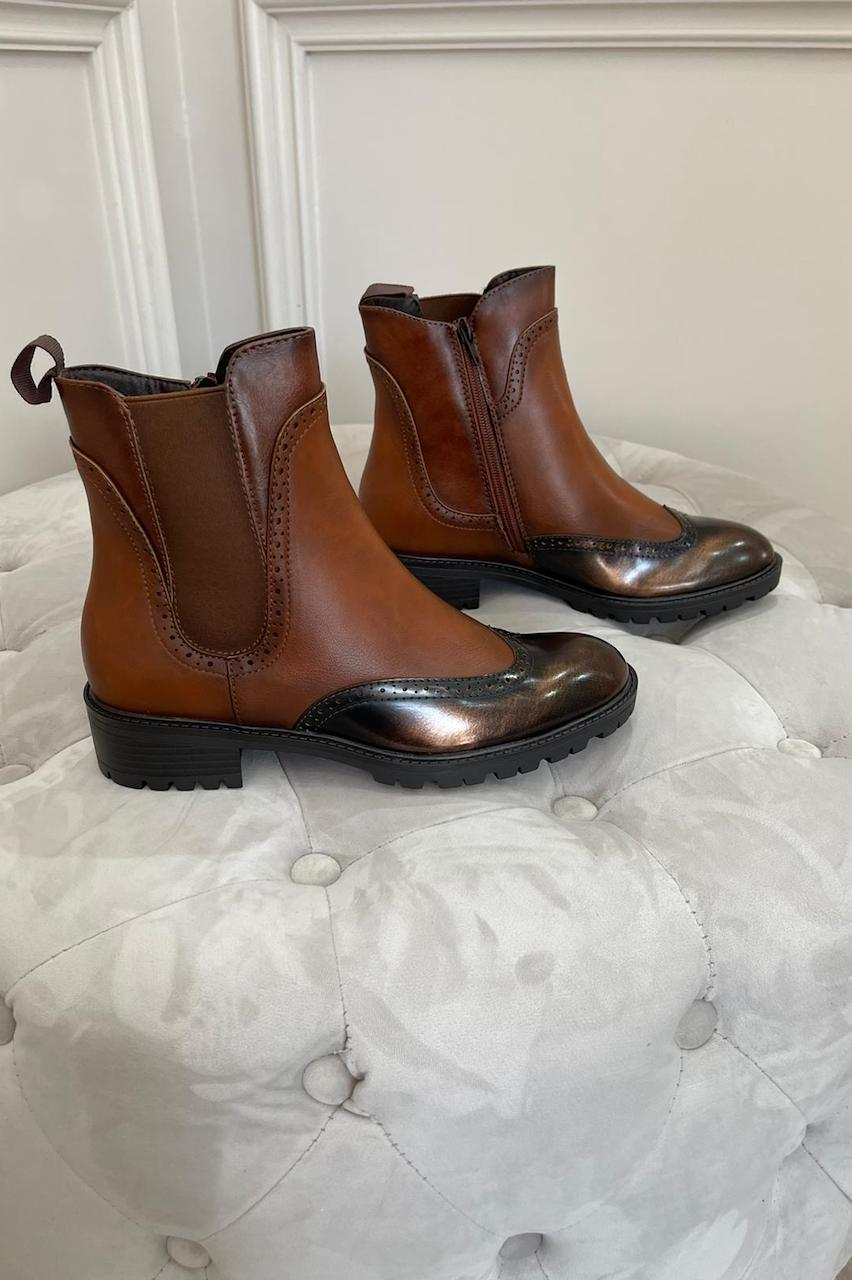 Hatty Bronze Barogue Chelsea Boots.