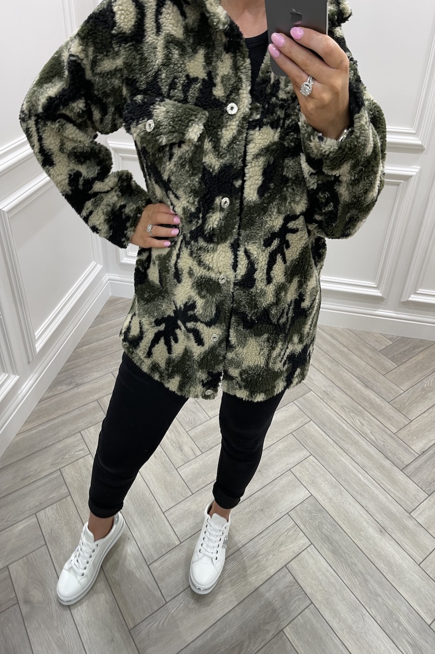 camo teddy bear jacket