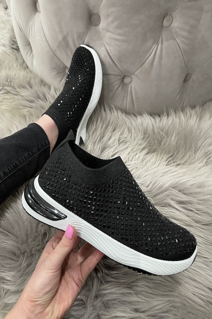 sparkly slip on trainers