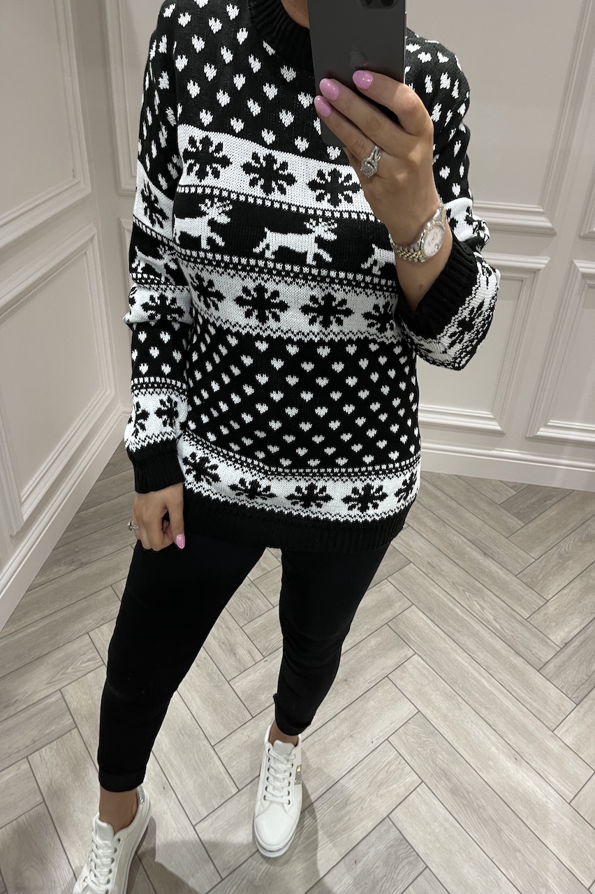womens black christmas jumper