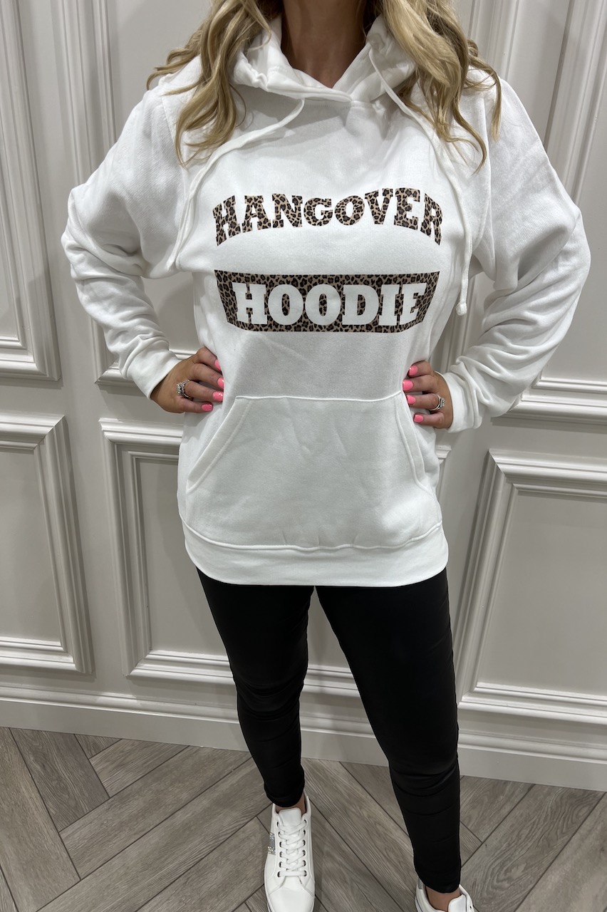 White Leopard Hangover Hoodie