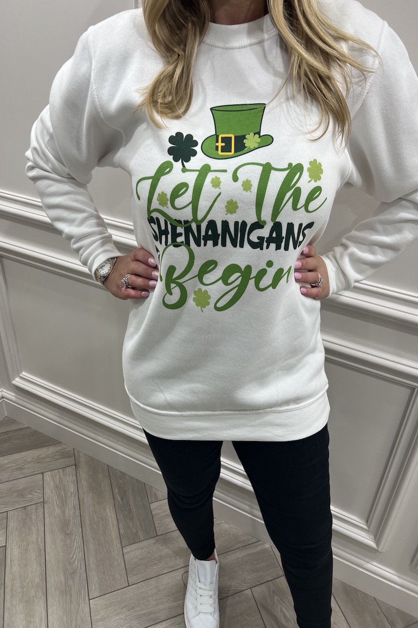 Let The Shenanigans Begin St Patricks Day Sweatshirt