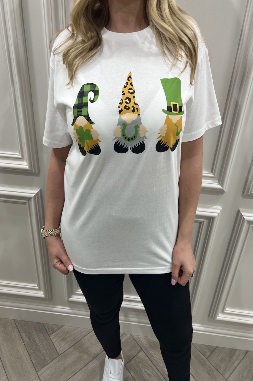 Tartan & Leopard Leprechaun St Patricks Day T Shirt
