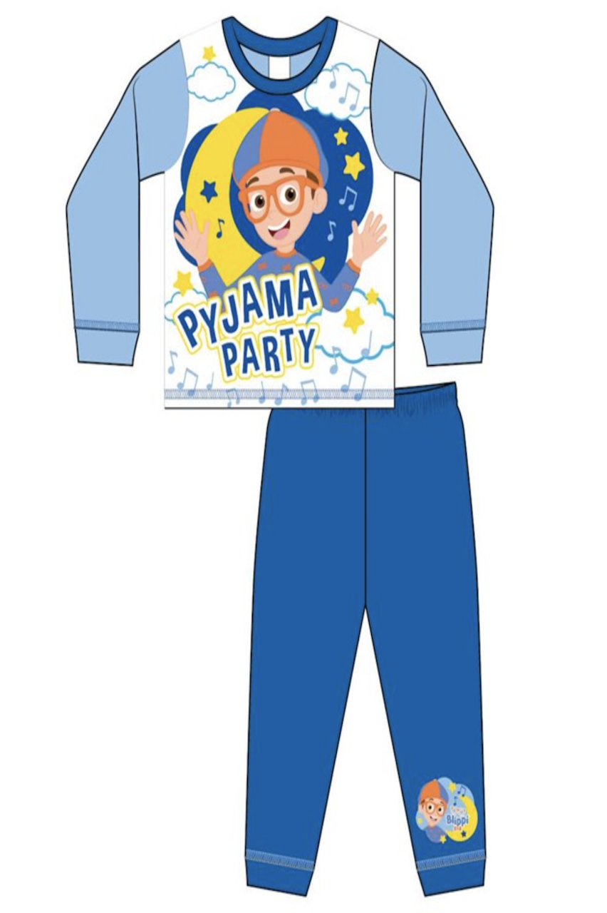 Blippi White & Blue Pyjama Paarty Children's Pj's