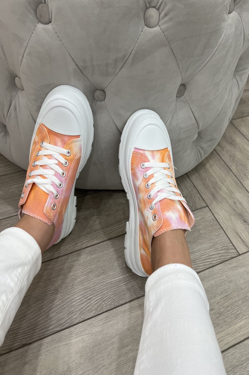 Sian Coral & Pink Trainers