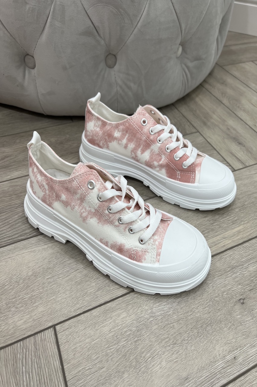Sian Pink & White Trainers