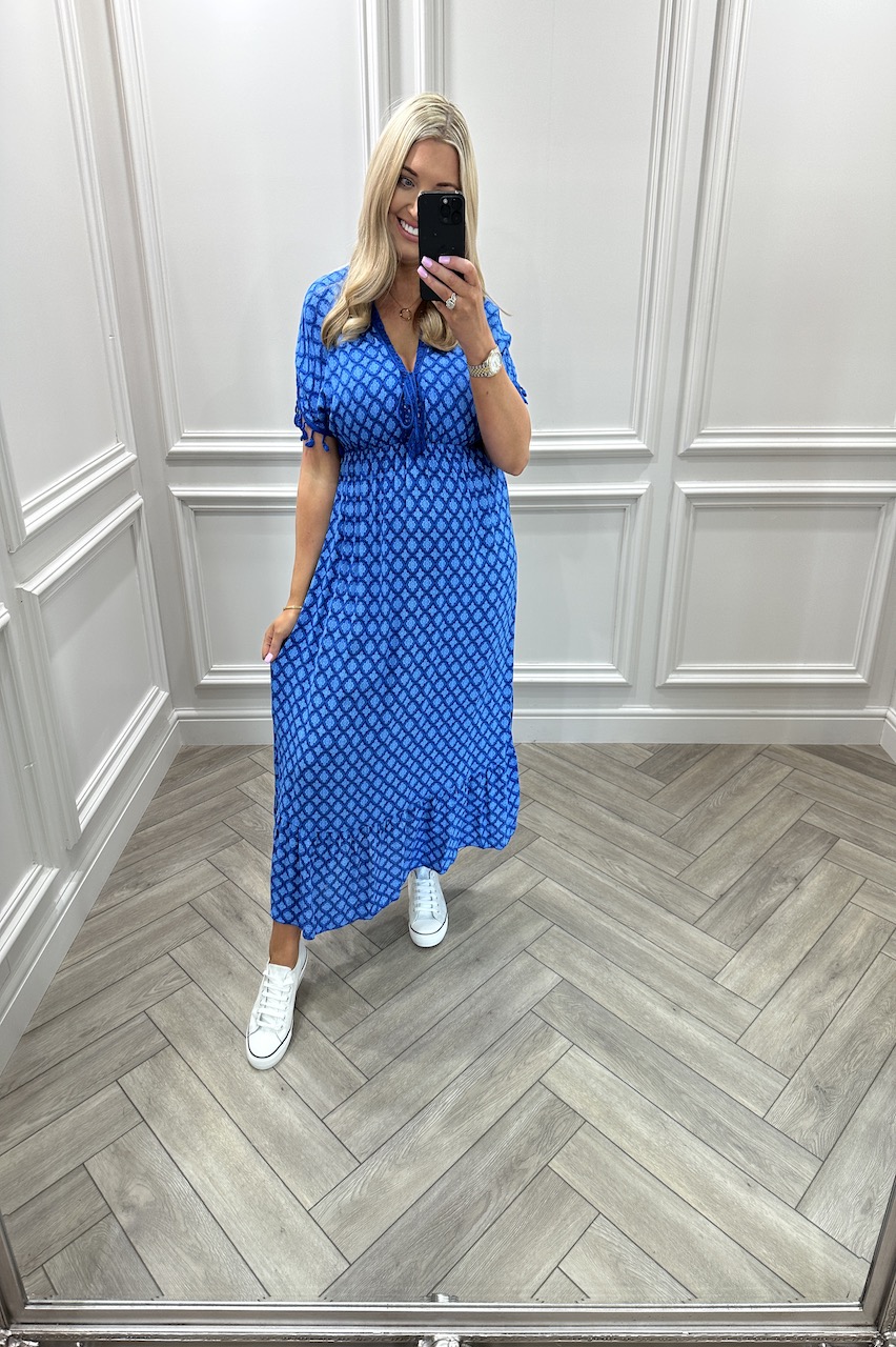 Royal Dakota Pattern Midi Dress
