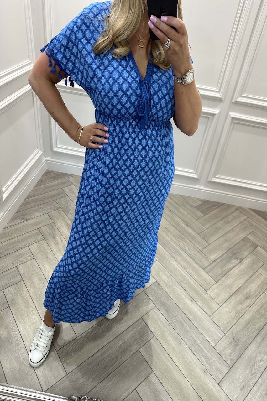 Royal Dakota Pattern Midi Dress