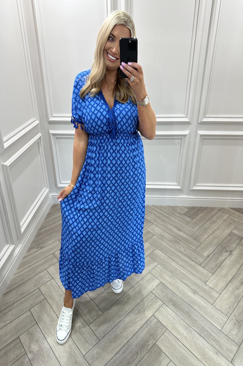 Royal Dakota Pattern Midi Dress
