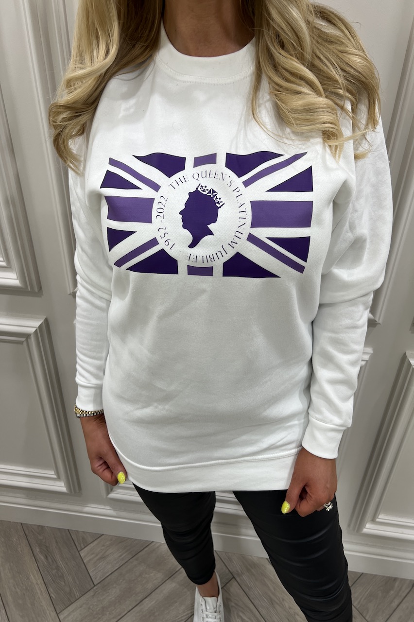 White 'The Queen's Platinum Jubilee' Sweatshirt 
