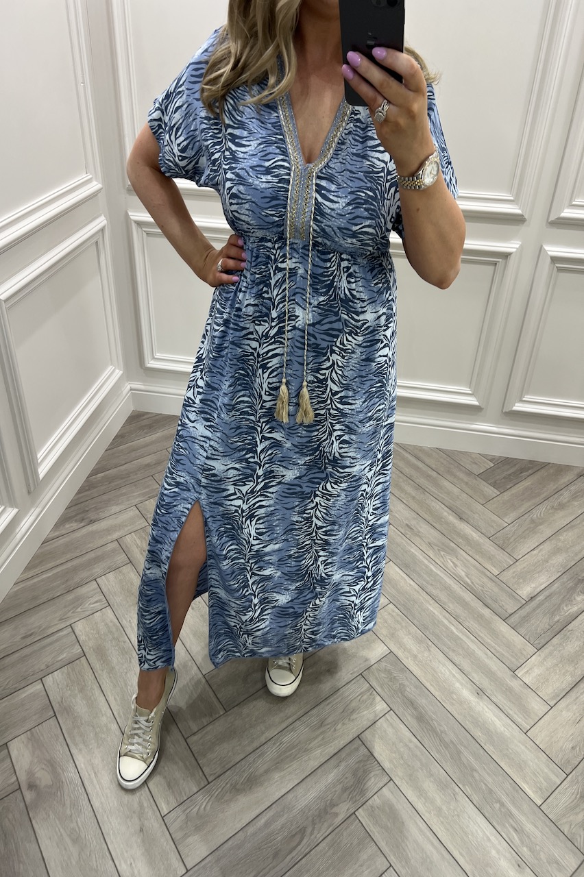 Denim Tiger Wild Midi Dress 
