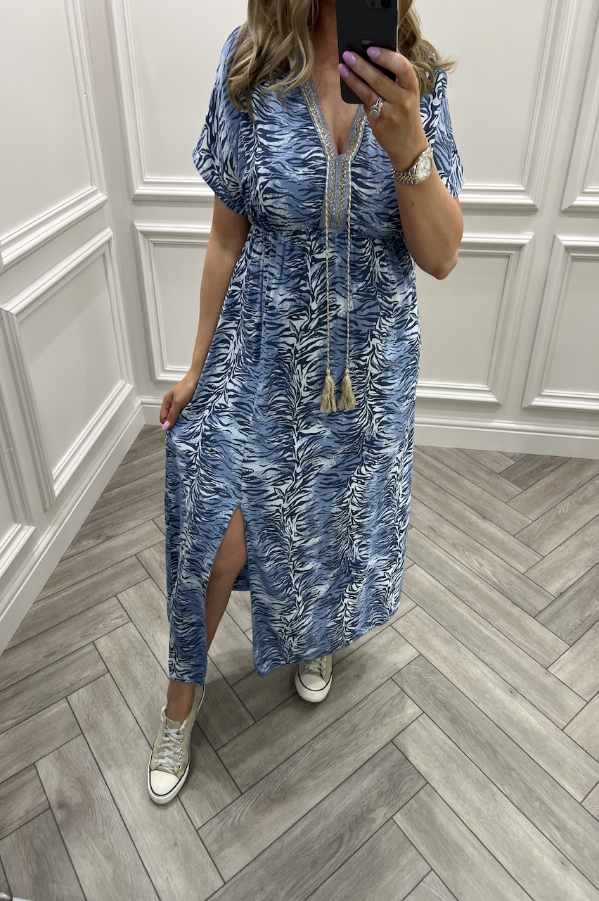 Denim Tiger Wild Midi Dress 
