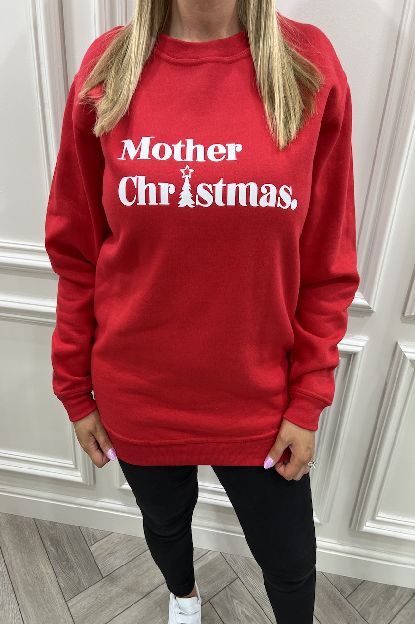 Red Mother Christmas - Christmas Sweatshirt 