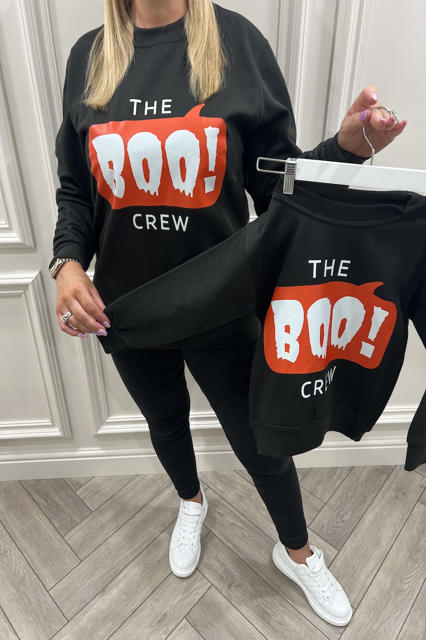 Black 'The boo crew' Halloween Sweatshirt 