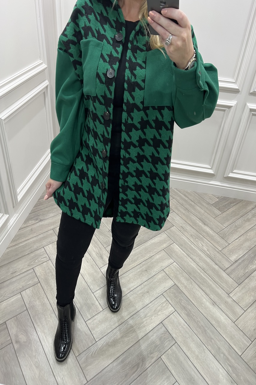 Dara Green & Black Shacket