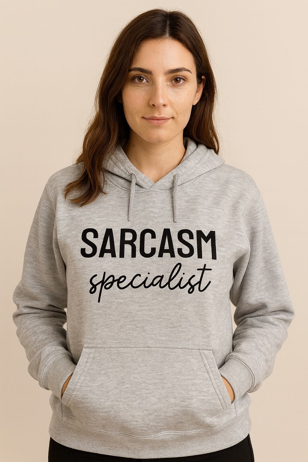 Grey 'Sarcasm specialist' Hoodie