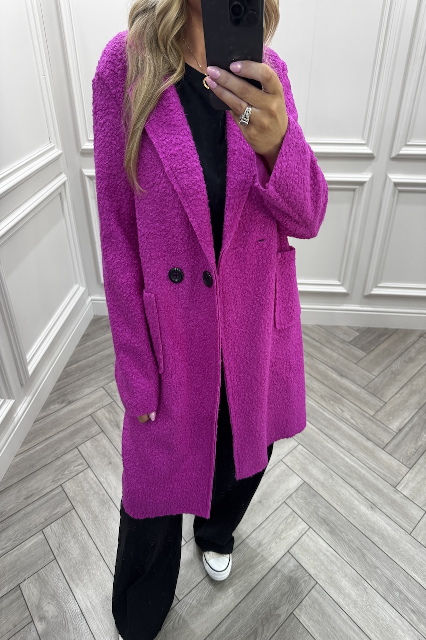 Fuschia Luxury Iconic Coat 