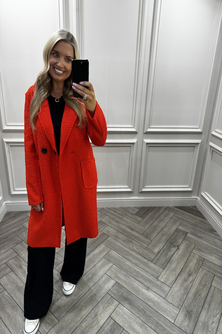 Orange  Luxury Iconic Coat 