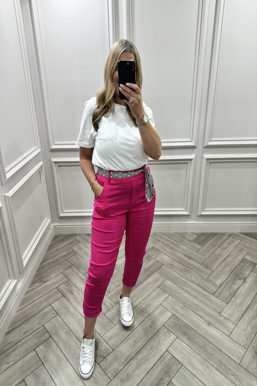 Pink Authentic Magic Joggers with Aztec Belt