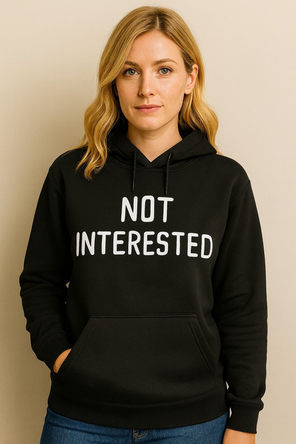 Black Not Interested Hoodie 