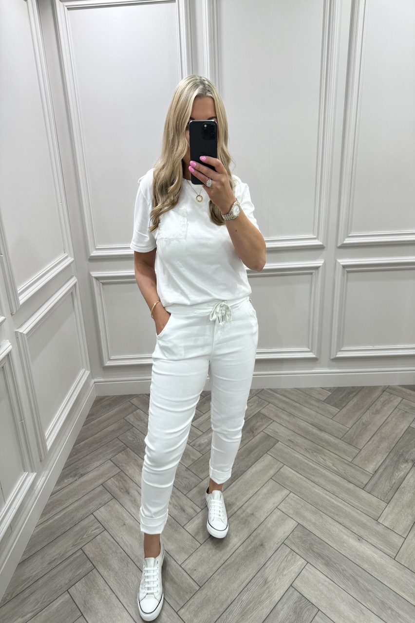 Bestselling White Magic Stretch Joggers