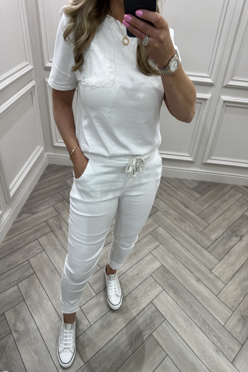 Bestselling White Magic Stretch Joggers