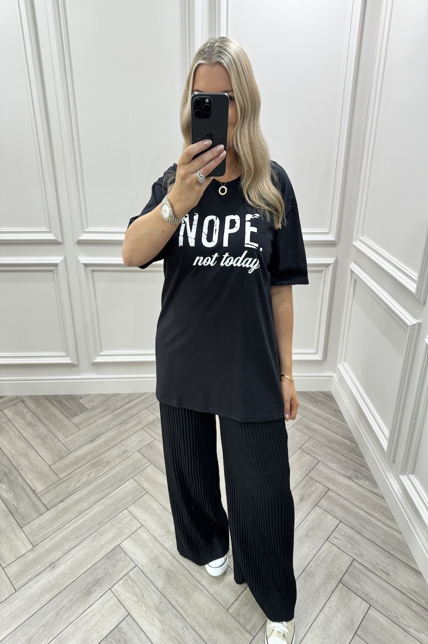 Black Nope Not Today T Shirt