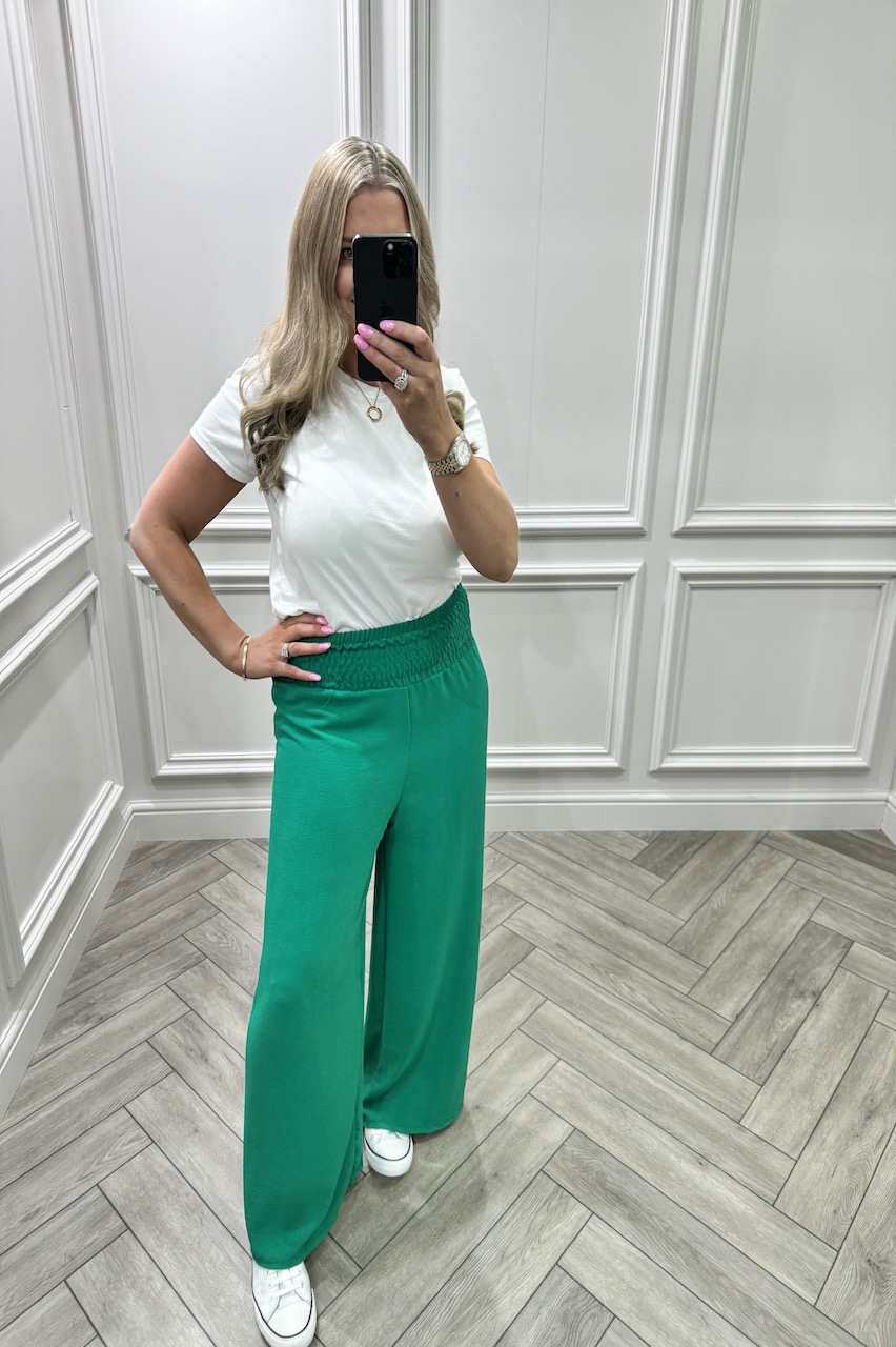 Green Summer Breeze High Waist Trousers 