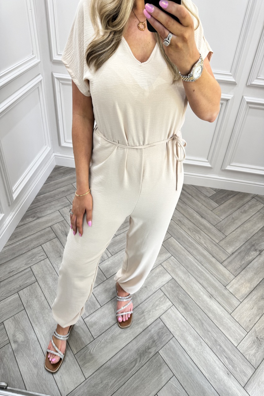 Beige Keep Cool Jumpsuit