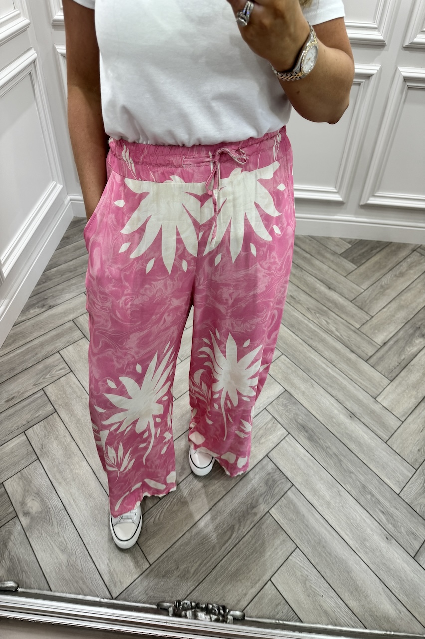 Pink Eternal Wide Leg Trousers