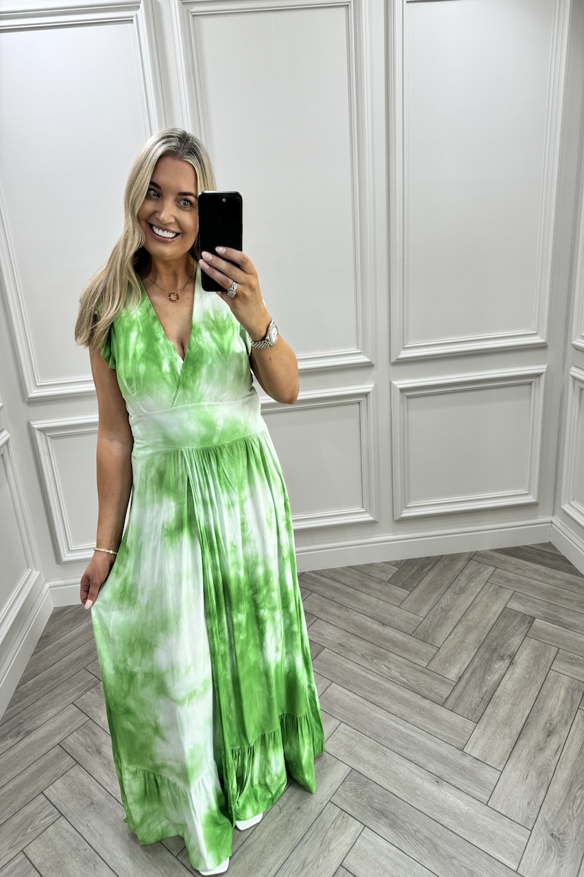 Green Sunset Maxi With Split 