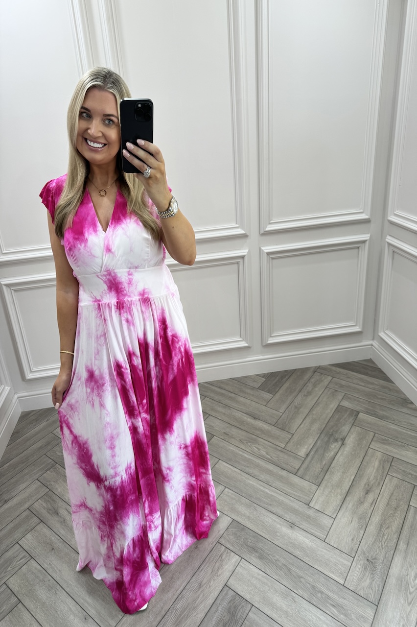 Pink  Sunset Maxi With Split 