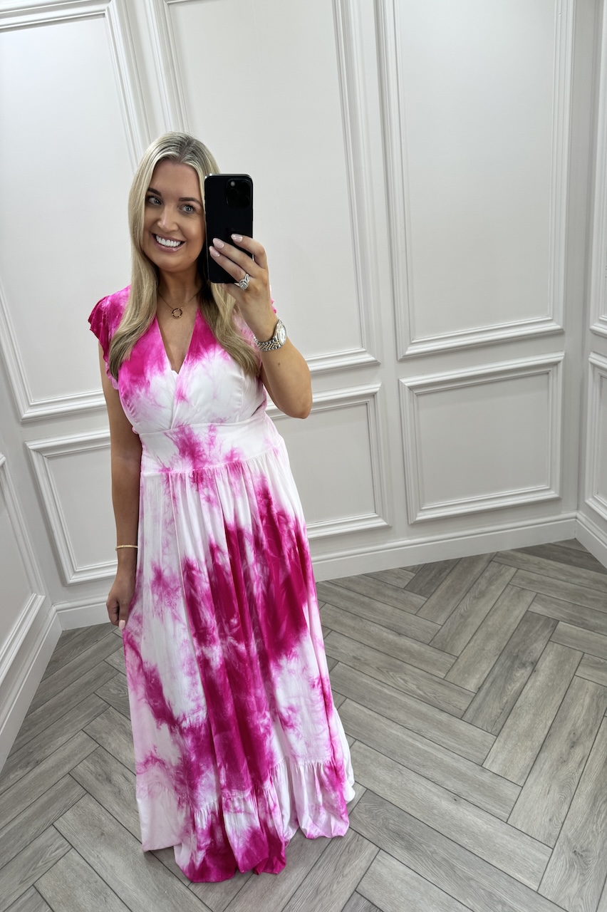 Pink  Sunset Maxi With Split 