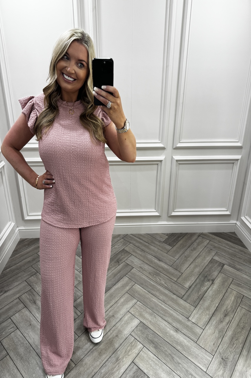 Dusky Pink Summer Breeze Trouser Set