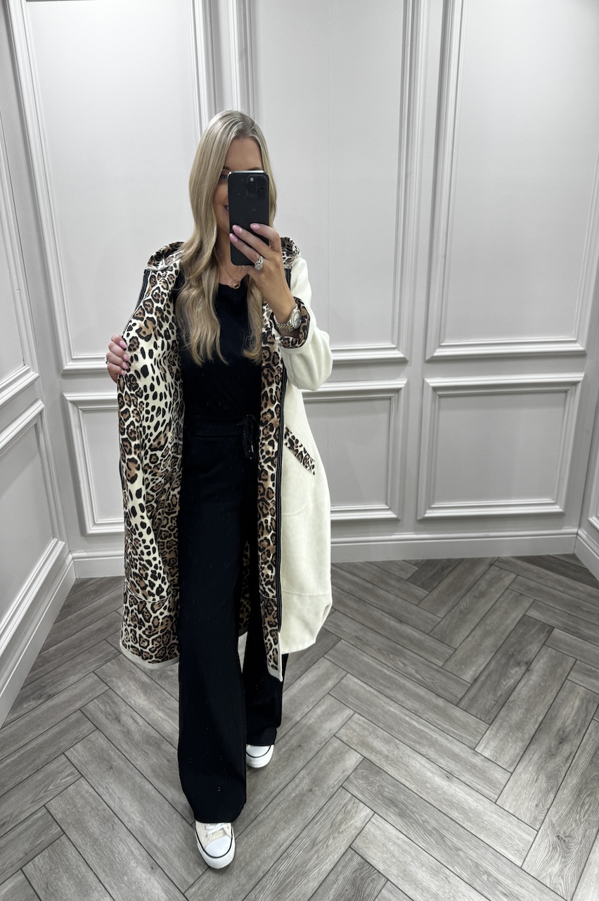 Nina Beige Leopard Jacket 