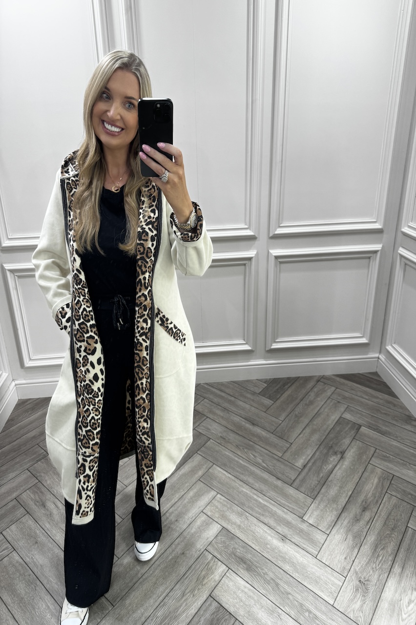 Nina Beige Leopard Jacket 