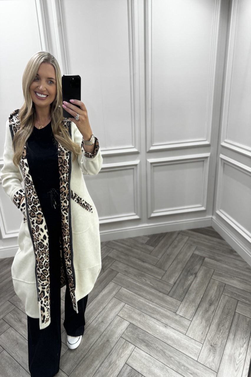 Nina Beige Leopard Jacket 