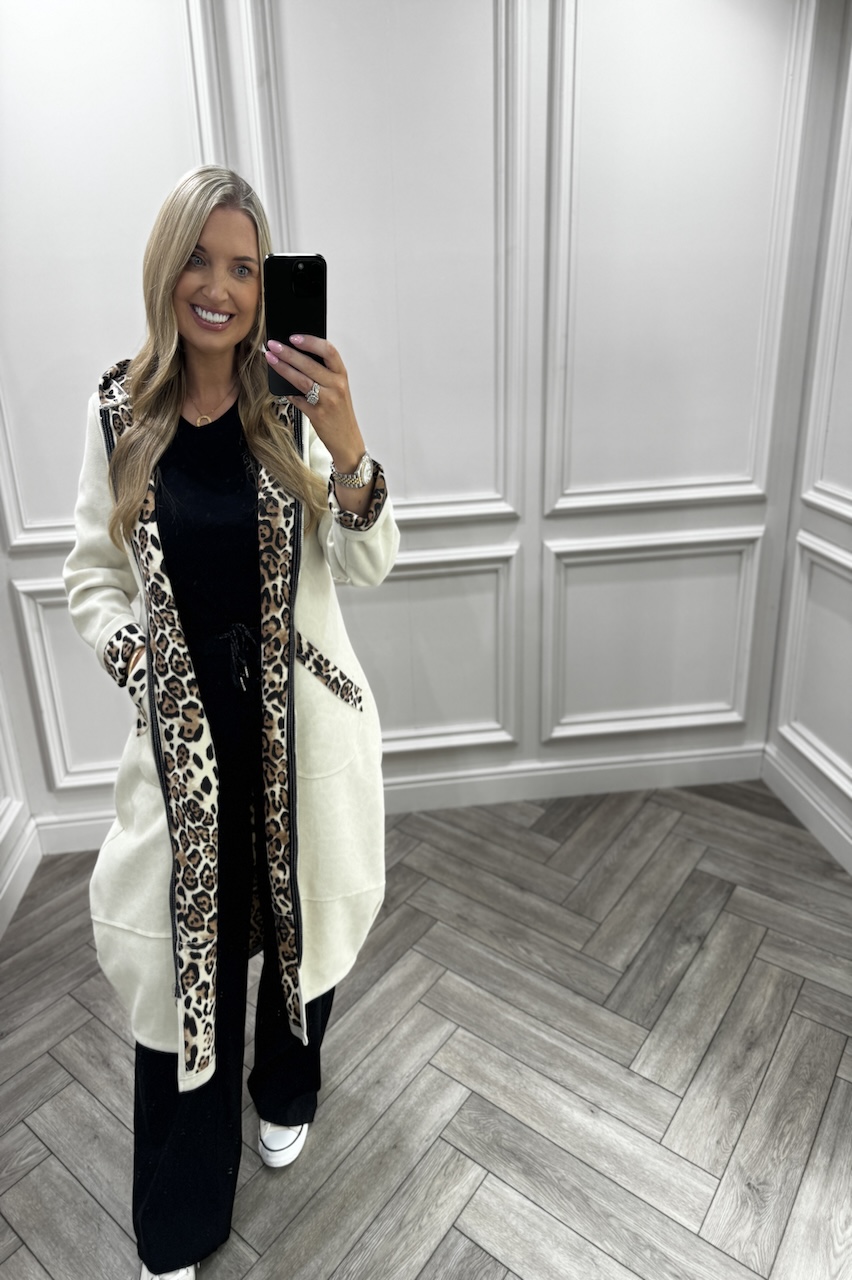 Nina Beige Leopard Jacket 