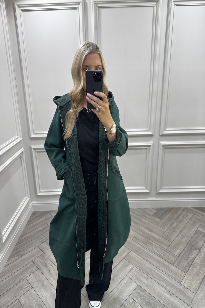 Nina Green Leopard Jacket 