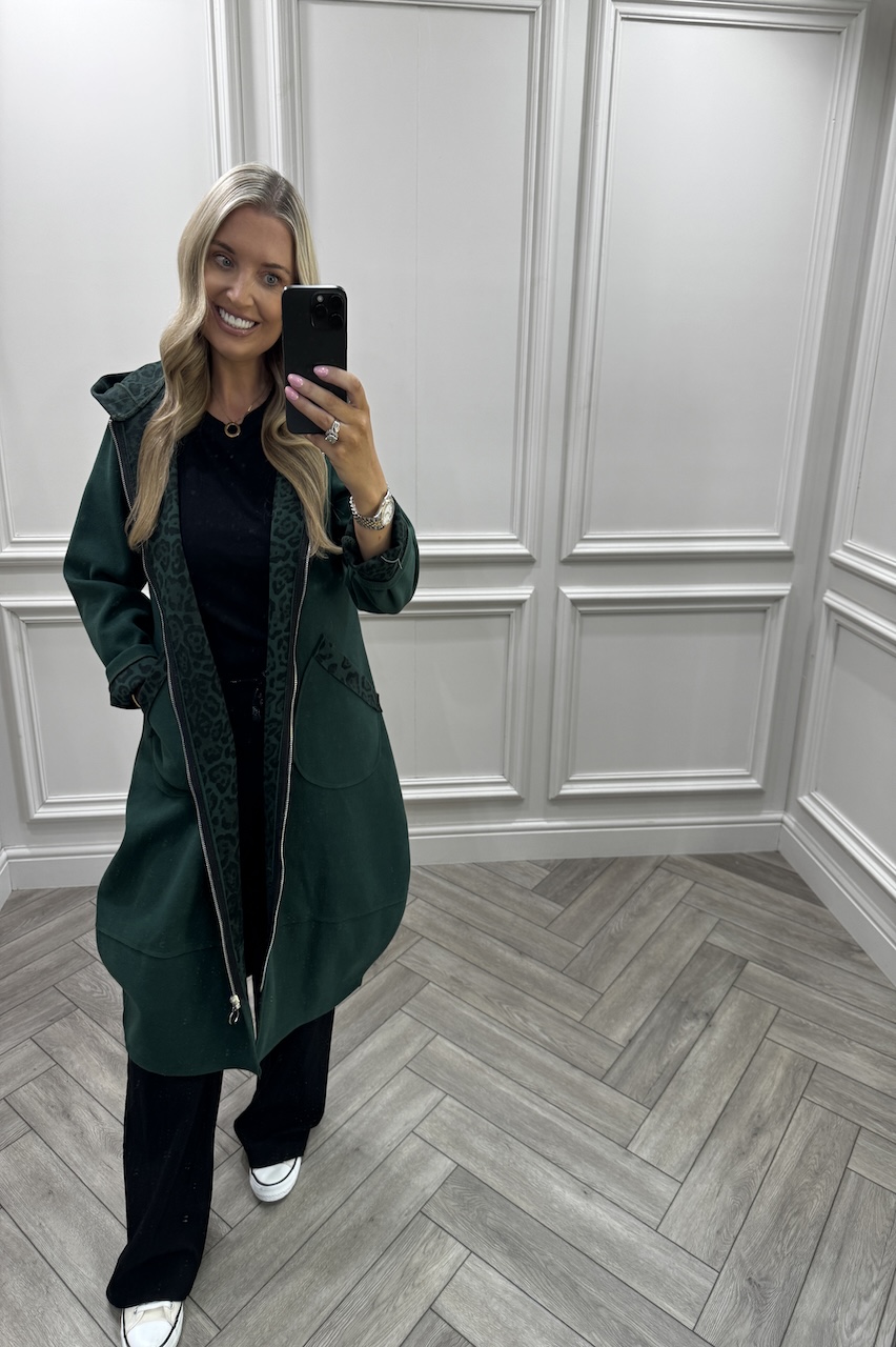 Nina Green Leopard Jacket 