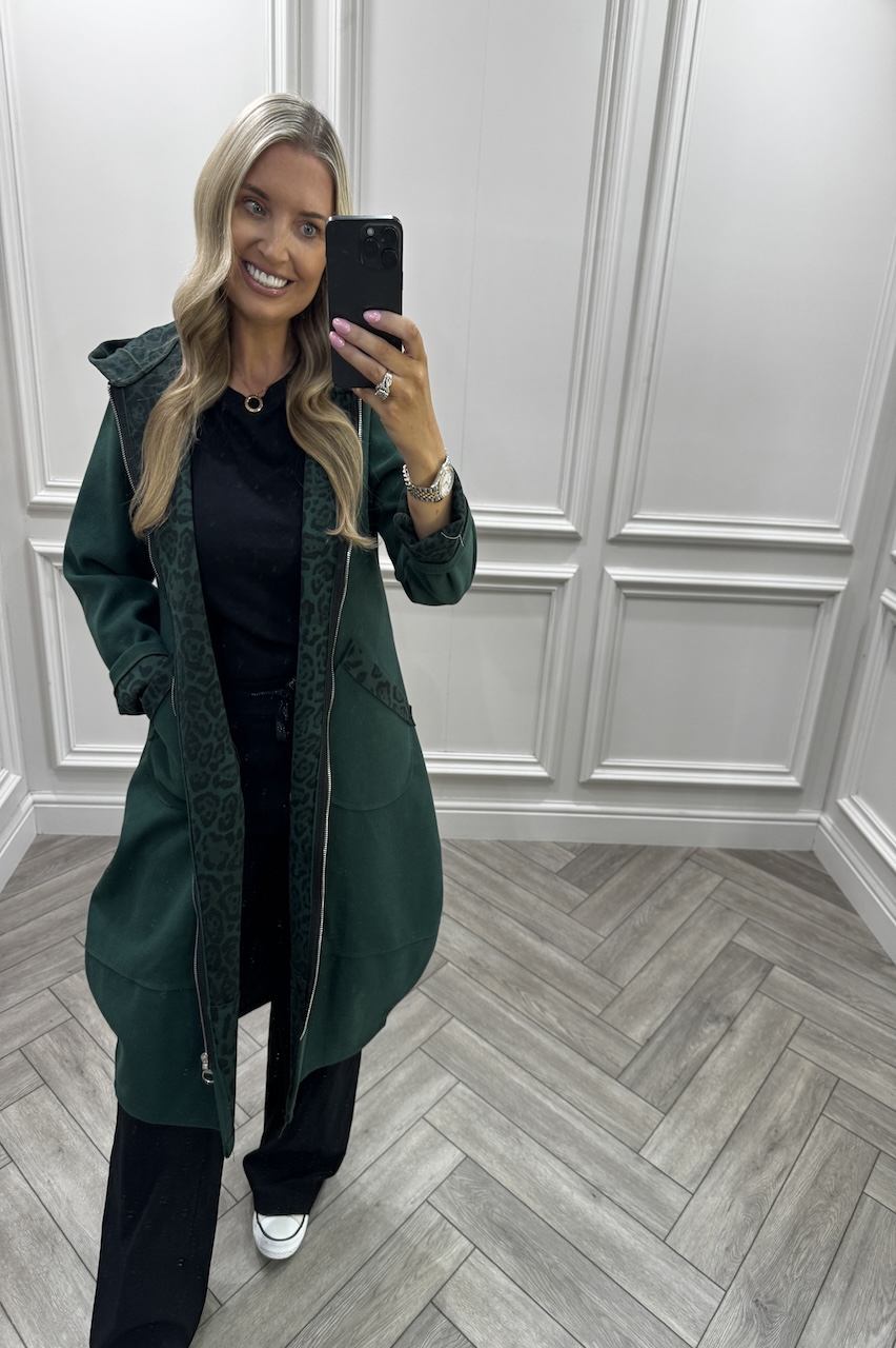 Nina Green Leopard Jacket 