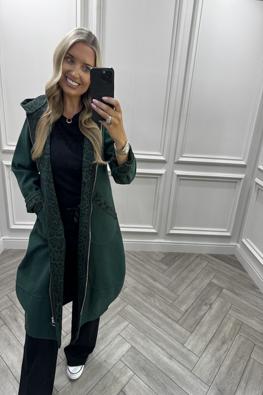Nina Green Leopard Jacket 