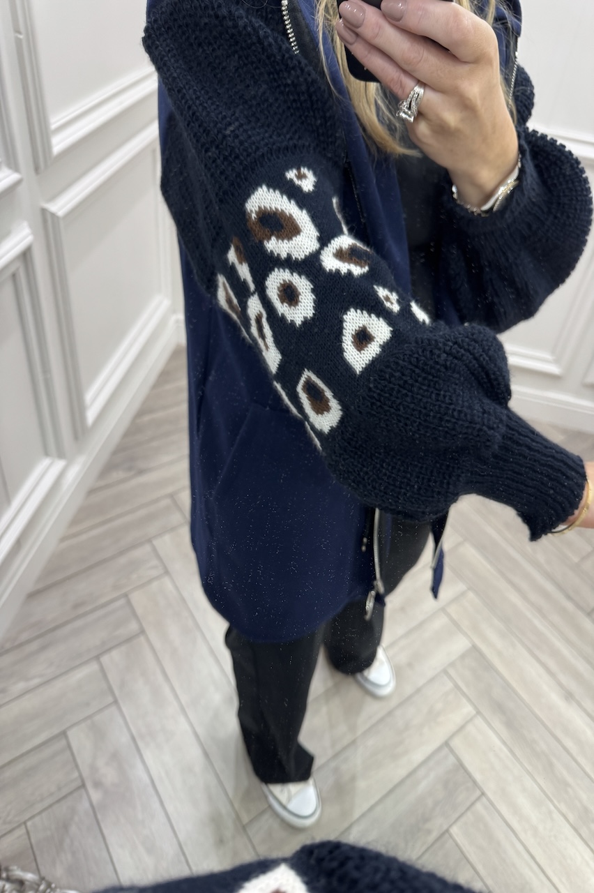 Navy Leopard Snuggles Jacket 