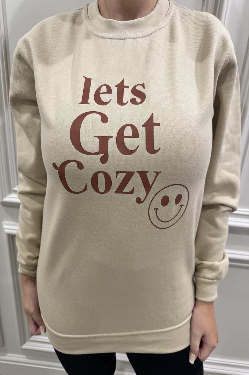 Beige Lets Get Cosy Sweatshirt 