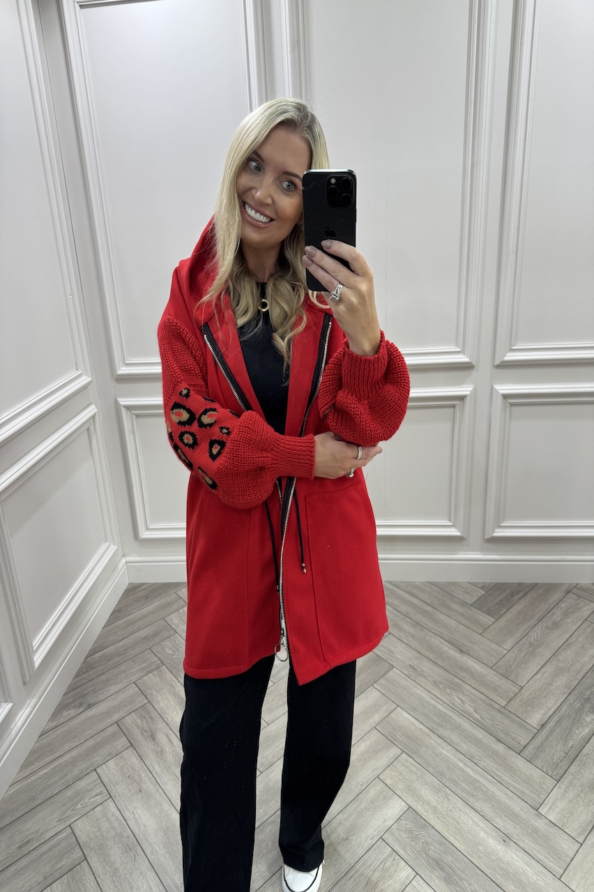 Red Leopard Snuggles Jacket 
