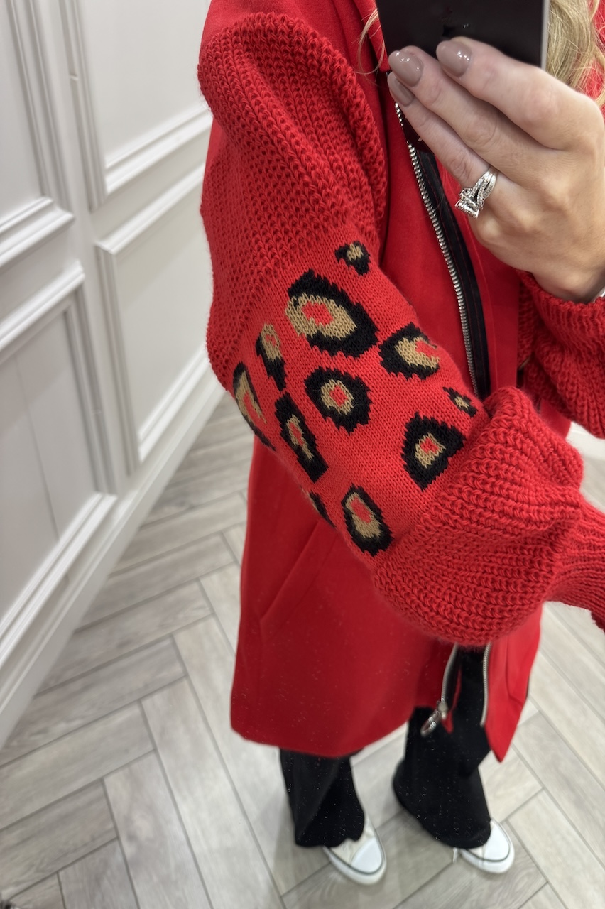 Red Leopard Snuggles Jacket 
