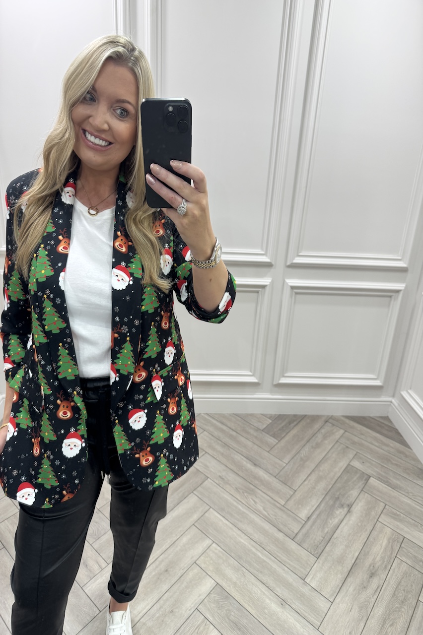 Black Magical Festive Christmas Blazer