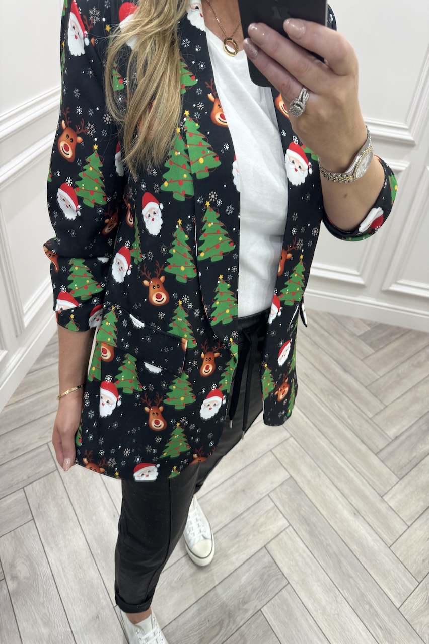 Black Magical Festive Christmas Blazer